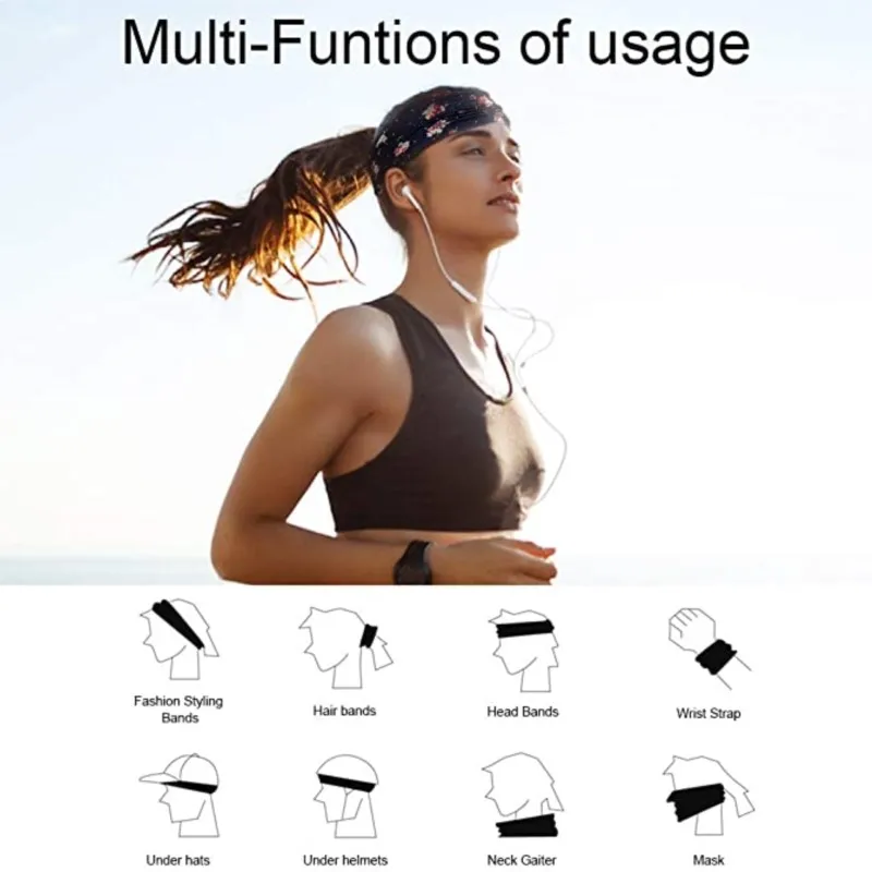 Tie Dye Cycling Yoga Sport Sweat Headband Women Sweatband For Men Women Yoga Hair Bands Head Sweat Bands Sports Safety