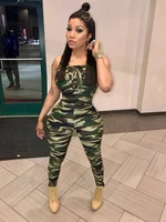 Women Overalls 2023 Bodysuit Print Bandage Womens Jumpsuits New Fashion Sexy Rompers Pants Short Sleeve 2 Pcs Casual Bodysuit - Image 3