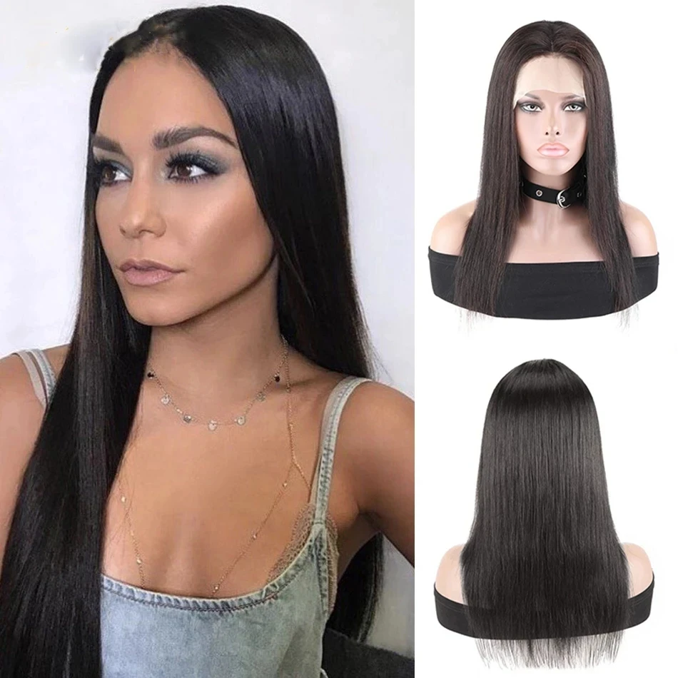 

Straight Lace Front Wig Transparent 13x4 Lace Front Human Hair Wigs for Black Women Peruvian PrePlucked Bone Straight Human Hair
