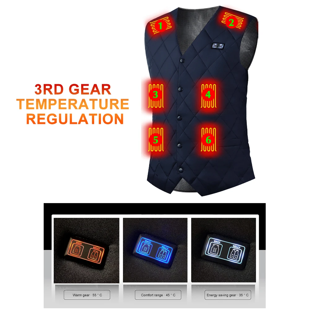 16-Zone USB Heated Vest – Unisex Thermal Outdoor Wear 1