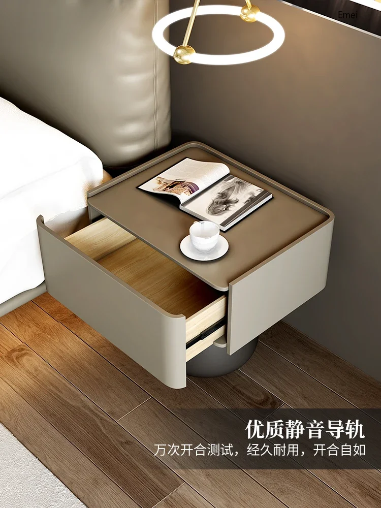 Suspension Solid Wood Bedside Cabinet Simple Modern Light Luxury Advanced Creative Small Table