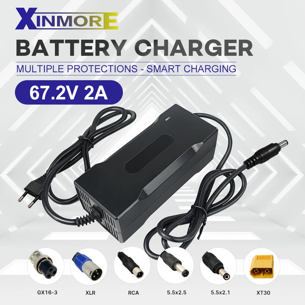 

XINMORE 50,4 V 4A 12S умное быстрое зарядное устройство для литий-ионной батареи 44,4 V 4A Lipo, электрический велосипед, мощность с CE ROHS SAA