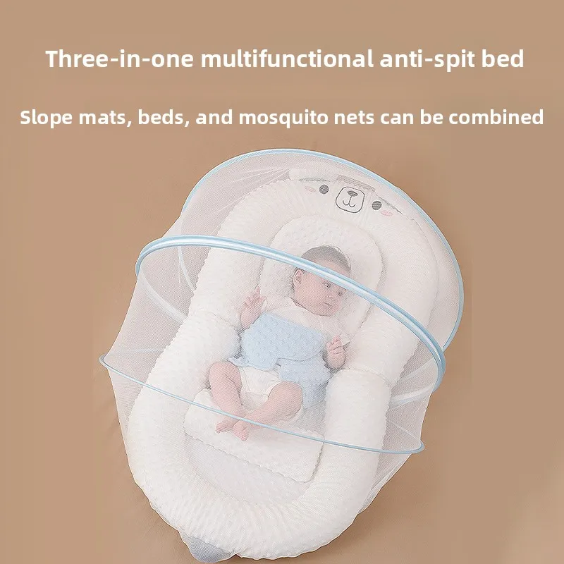 مجموعة سرير الأطفال حديثي الولادة، سرير أطفال محمول مقاوم للضغط