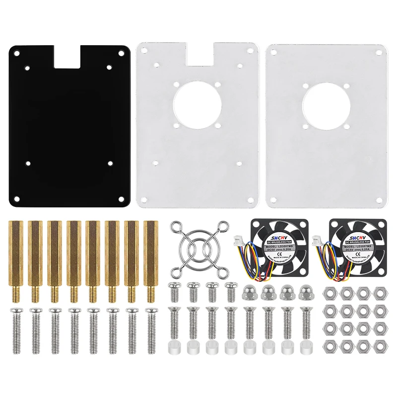 Raspberry Pi 5 Acrylic Case 1-5 Layer Transparent Enclosure PWN Cooling Fan Stac