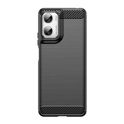 Carbon Fiber Brushed Texture Phone Case for Motorola Moto G42 (Black)