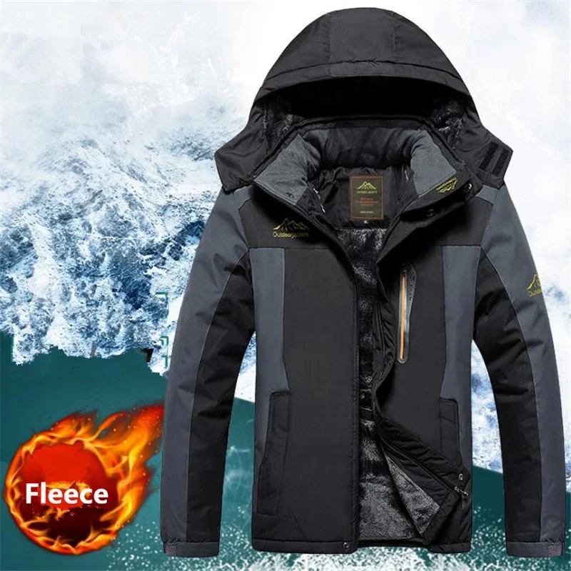 

Winter Thick Warm Skiing Hiking Jacket Parka Coats Outdoor Windbreaker Waterproof Camping Climbing Trekking Plus Size 9XL