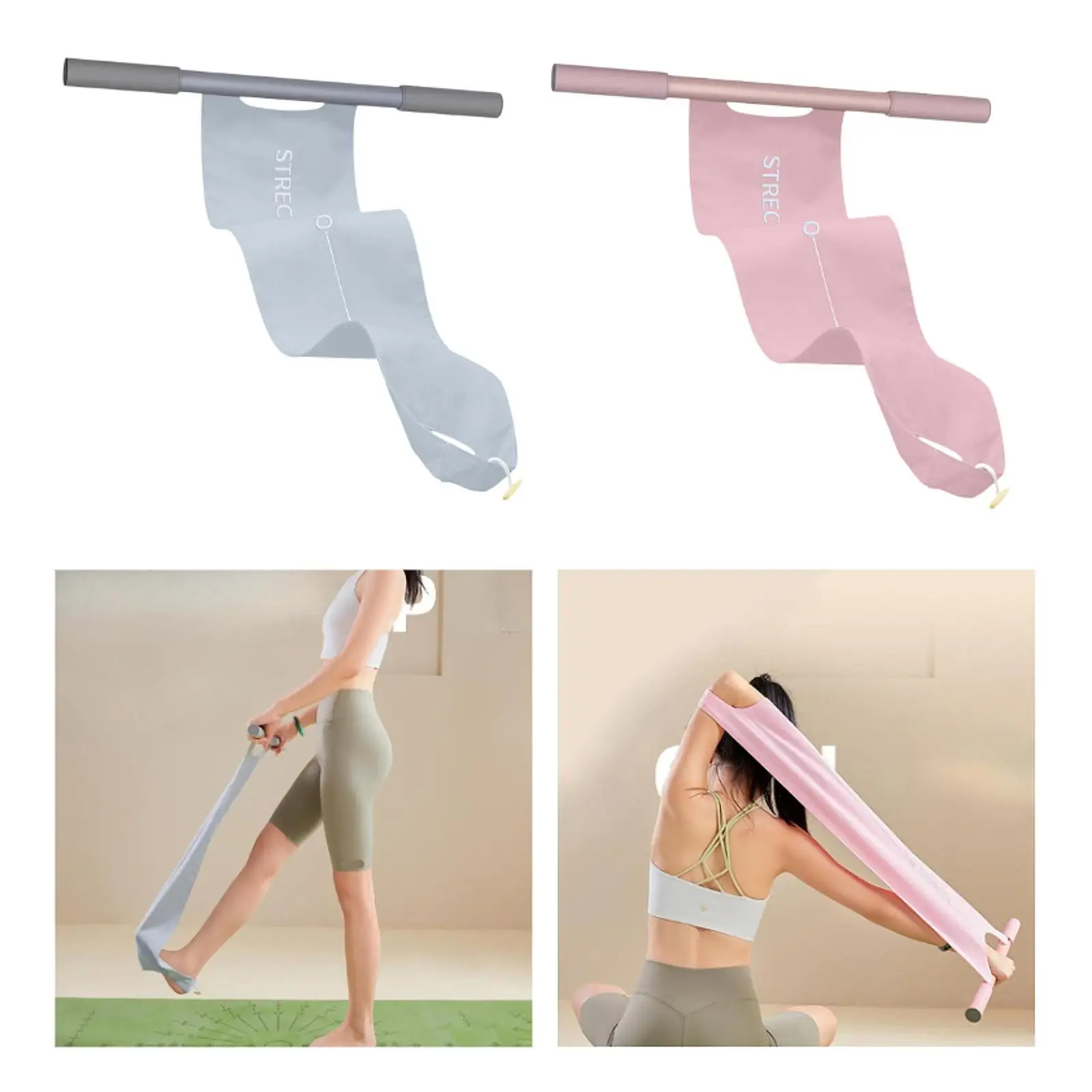 Non Elastic Yoga Stretch Strap Full Body Strengthening for Fitness Pilates
