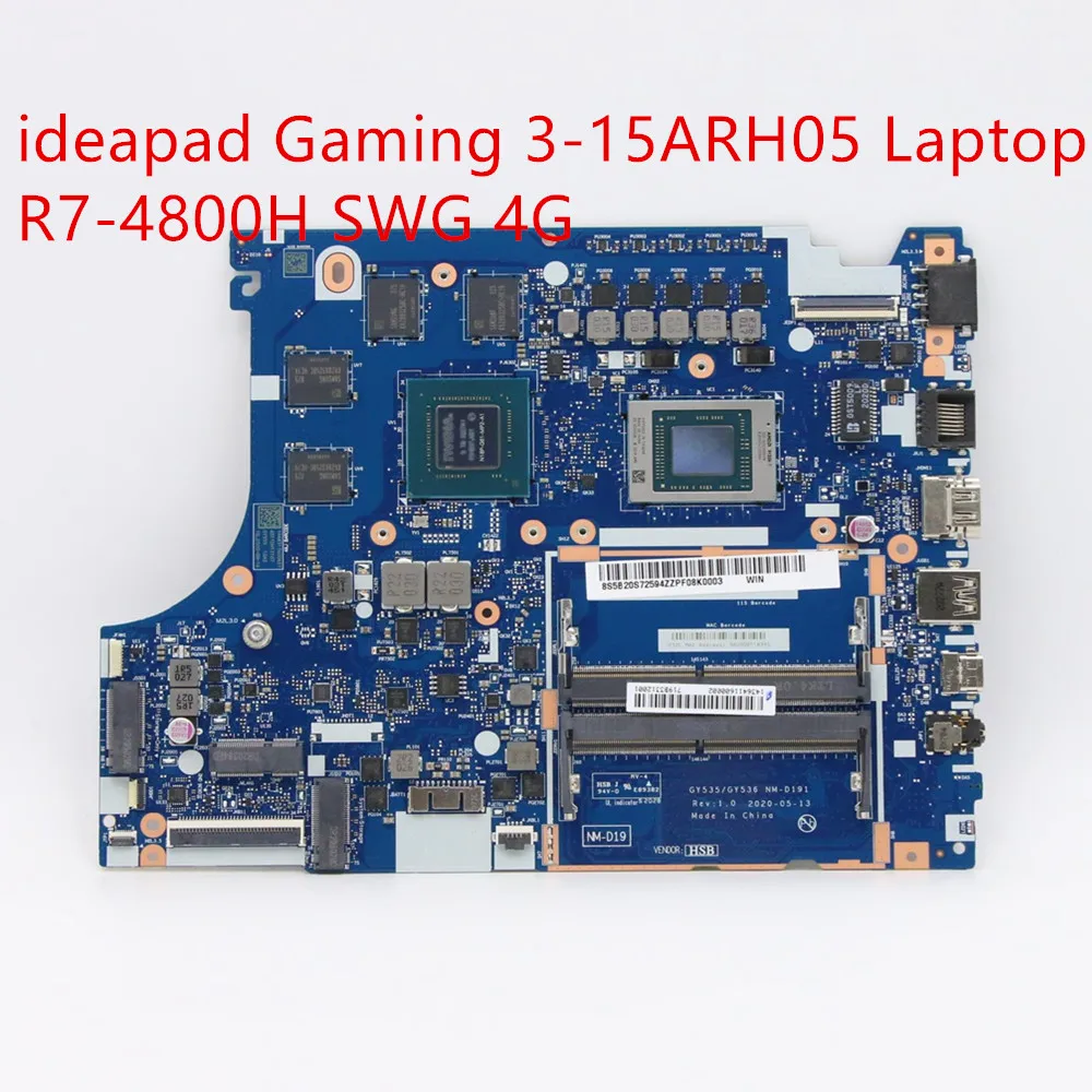 

Motherboard For Lenovo ideapad Gaming 3-15ARH05 Laptop Mainboard R7-4800H GTX 1650 4G 5B20S72594