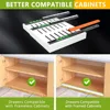 2 Pack Pull Out Cabinet Organizer 21" Deep Expandable Slide Out Drawer Organizers,No Drill Pull Out Drawers Adhesive 2