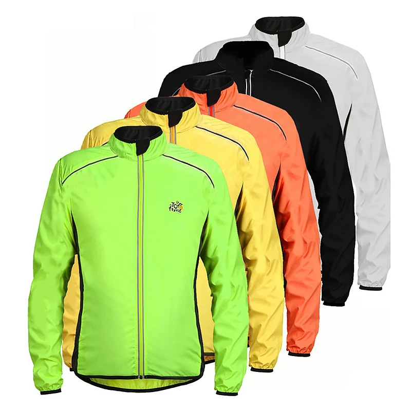 Men's Cycling Ultralight Reflective Waterproof Windproof Jacket MTB Road Bike Long Bicycle Clothing Windbreaker Coat Jersey