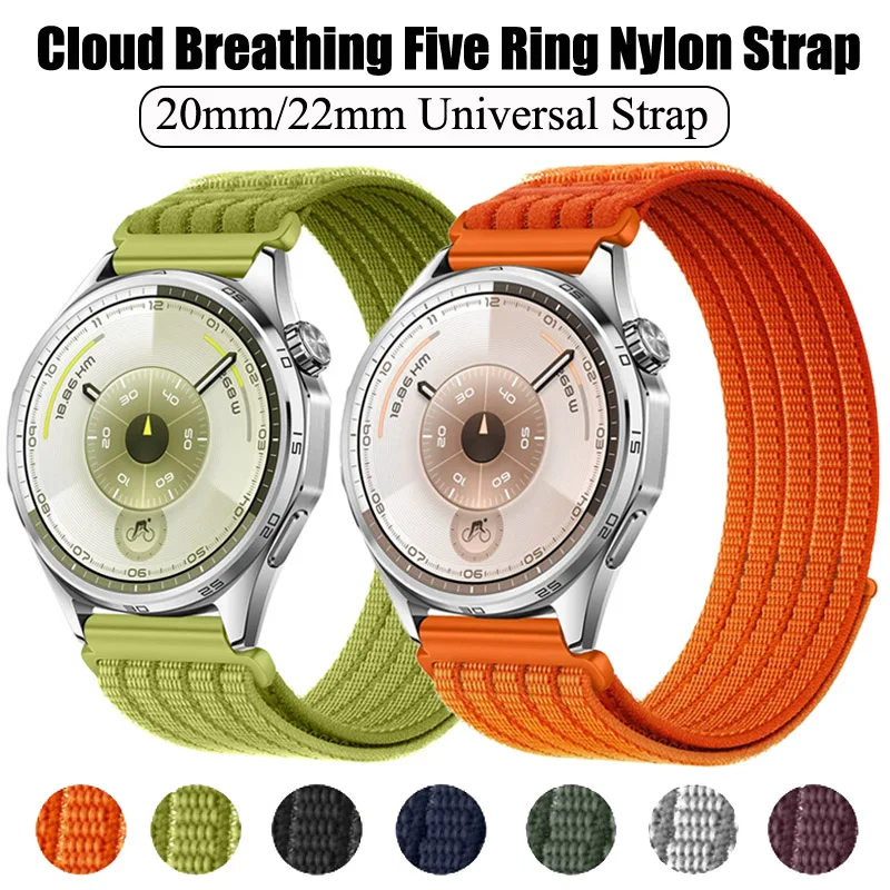 Premium Nylon Wristband Strap - 20/22mm Adjustable Watch Band