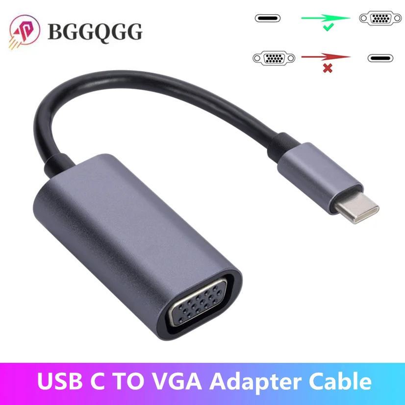 

Type C to Female VGA Adapter Cable USBC USB 3.1 to VGA Adapter for Macbook 12 inch Chromebook Pixel Lumia 950XL Hot Sales