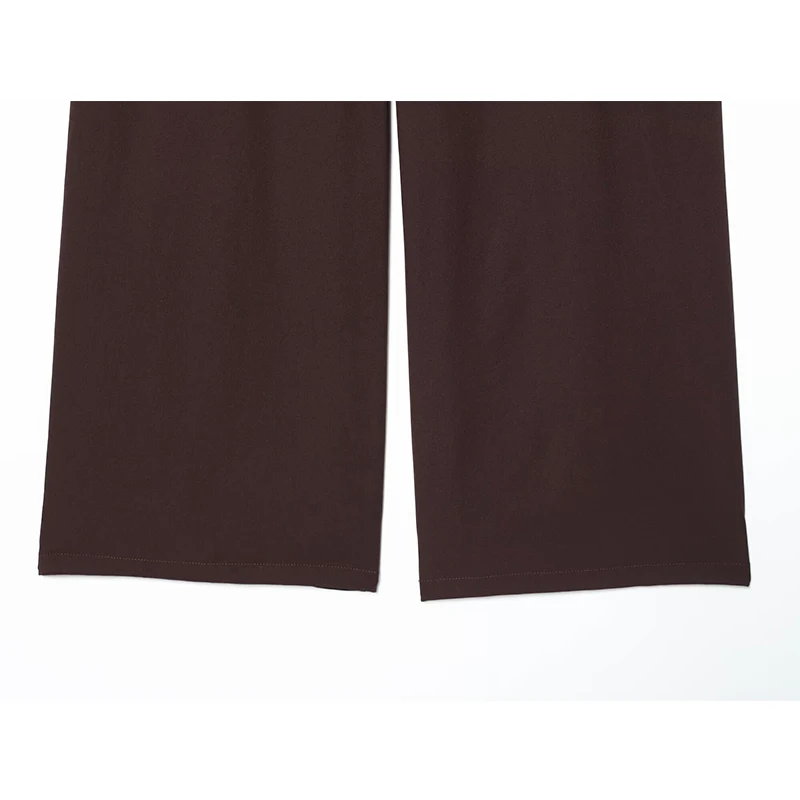 Chic Casual Women Pants Side Pockets Straight Loose Pants Fashion With Belt Spring Autumn Streetwear Female Trousers New