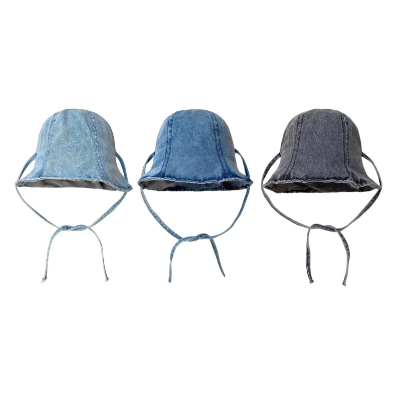 

Summer Fisherman Hat for Teens Camping Outdoor Bucket Hat with Rope