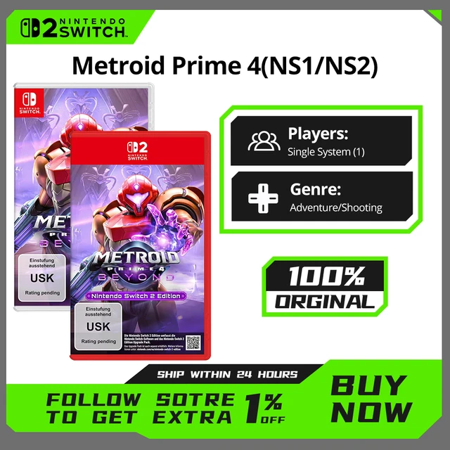 Jeu Nintendo Switch 1 2 - Metroid Prime 4 - Cartouche de jeux NS1/NS2 Carte physique pour Switch OLED Lite 1