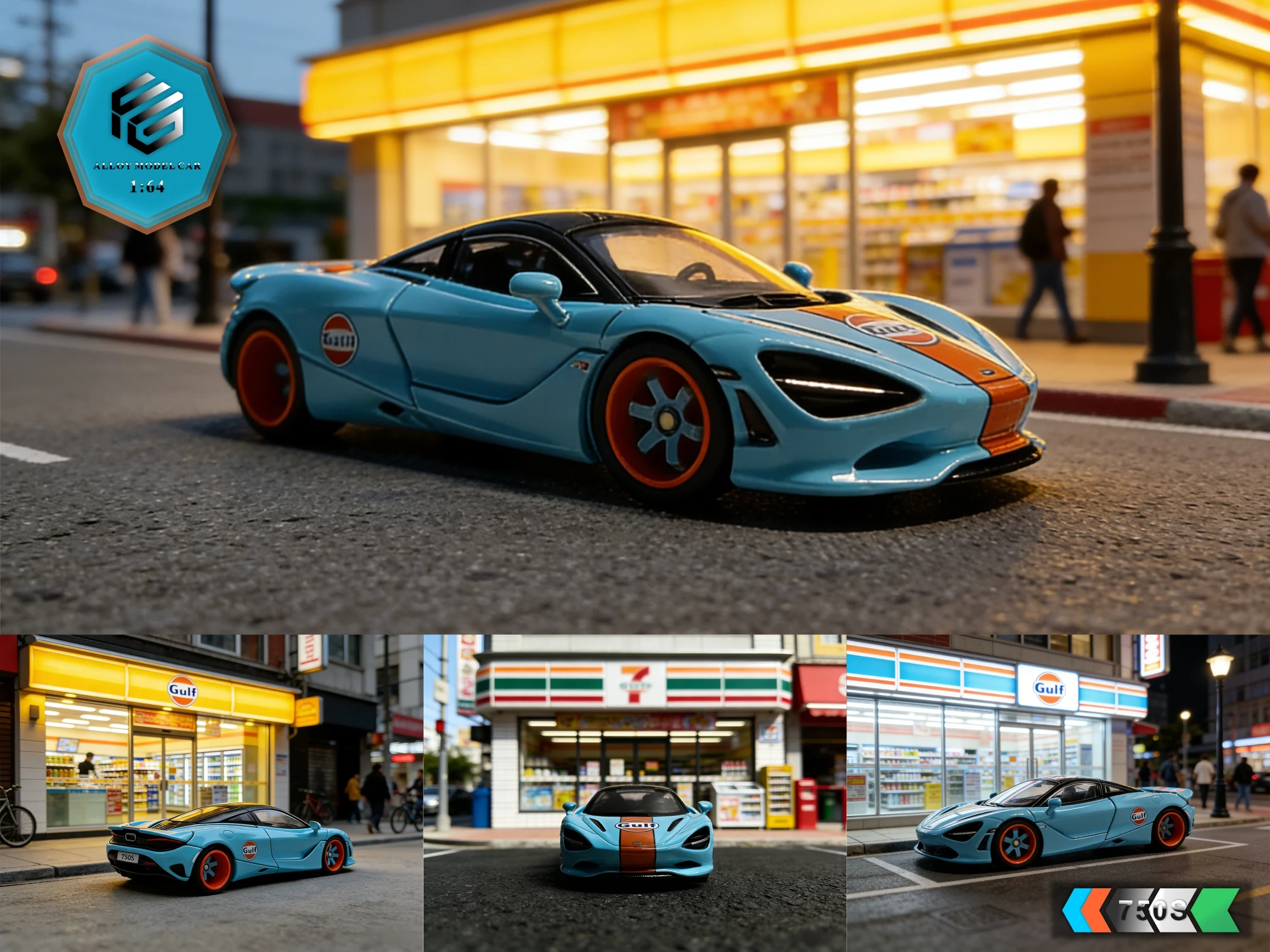 FG 1/64 Adult Collection Alloy Car RWB930 ML720S ML750S (Including Display Box) image 17