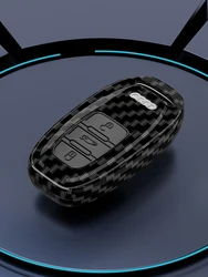 Sleek Carbon Fiber Car Key Case Cover (A Carbon)