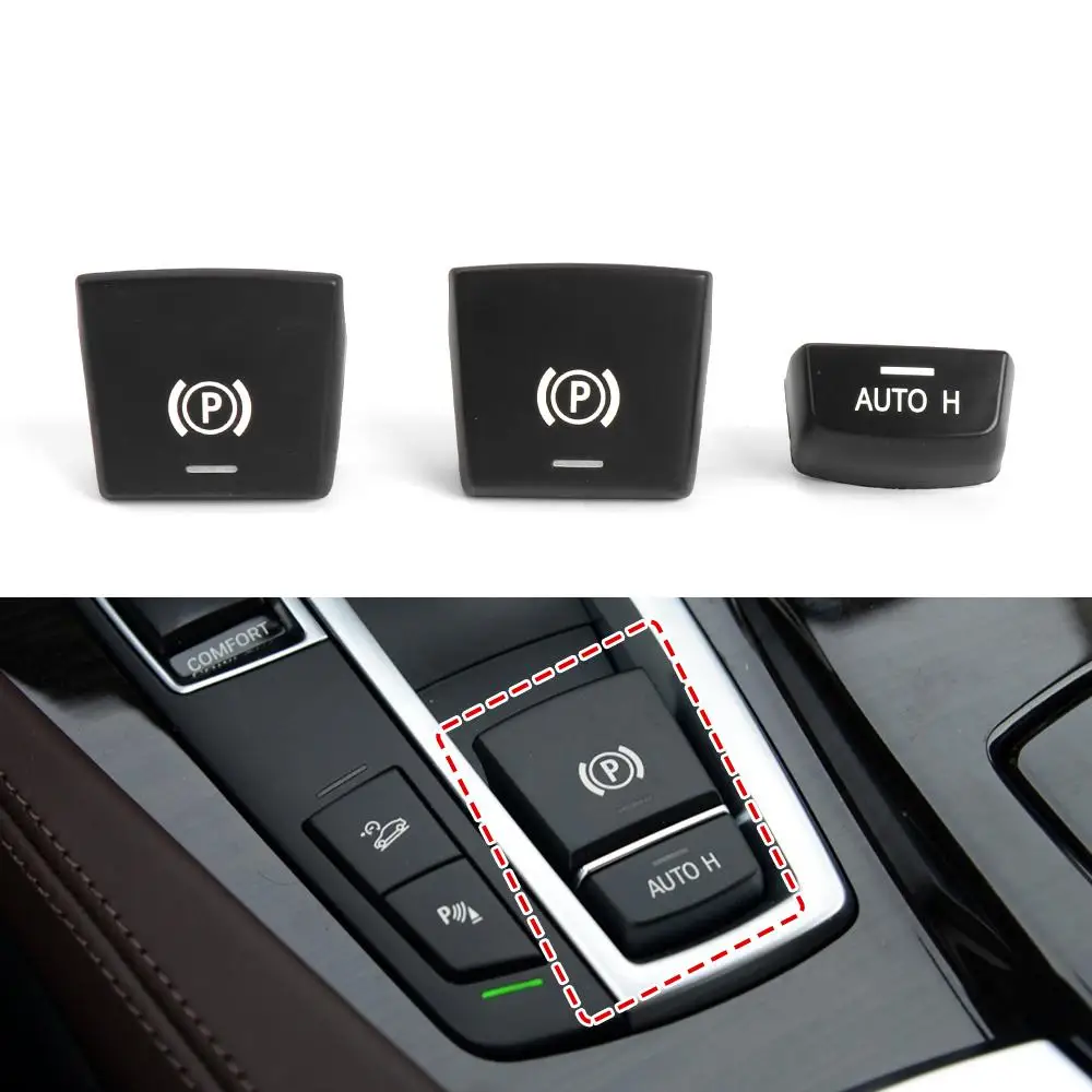 자동차 핸드 브레이크 주차 브레이크 P 단추 스위치 커버 교체, BMW F10 F11 F06 F07 F01 F02, BMW 5 6 7 시리즈 520 525 730