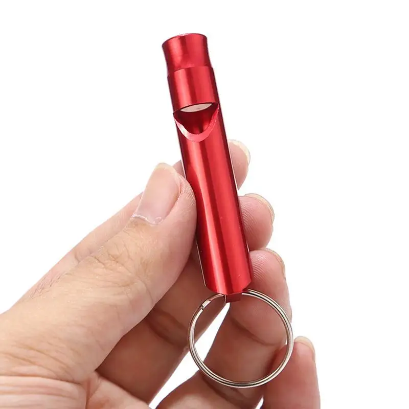Camping Hiking Survival Whistle Small Aluminum Alloy Outdoor Emergency Lifeguard Whistle Survival Tools For Outdoor Adventures