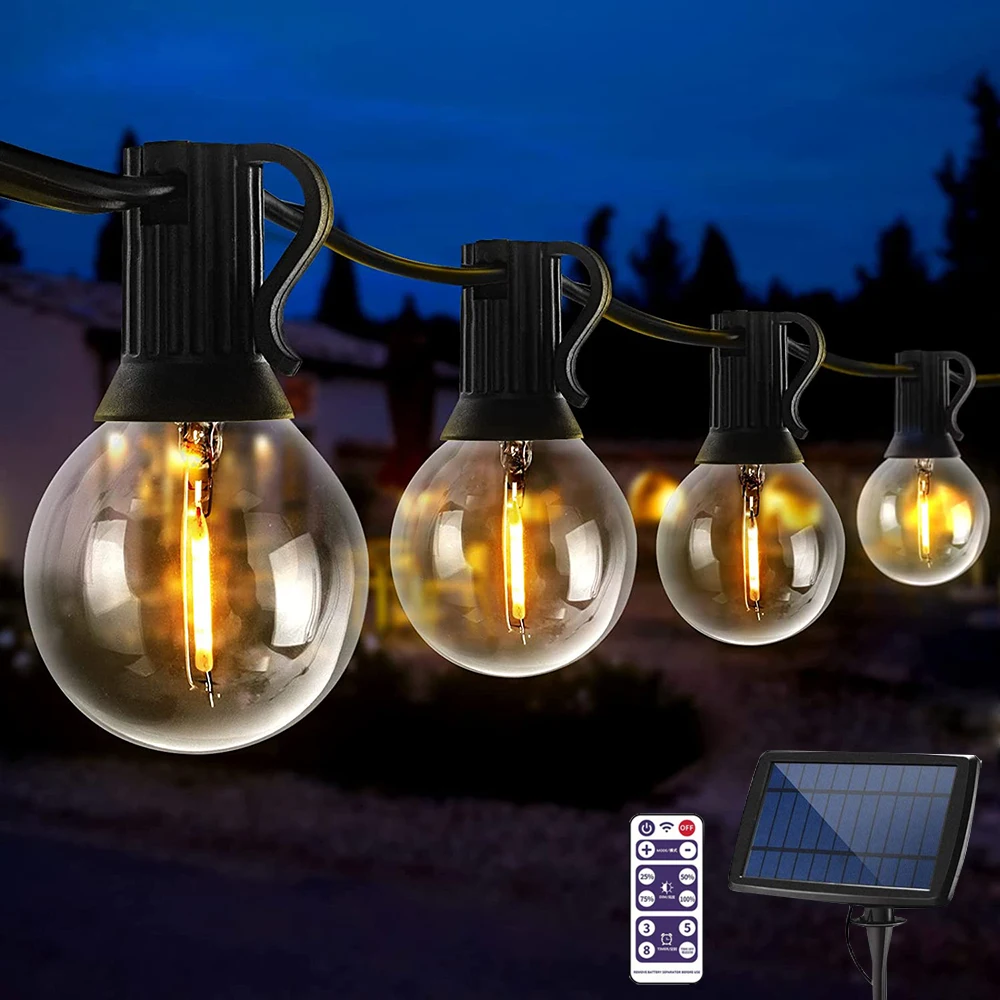 Street Garland String Light Solar Led Light Outdoor Garden Decoration G40 Bulb Waterproof Fairy Lamp For Country House Christmas house flipper garden dlc license pc