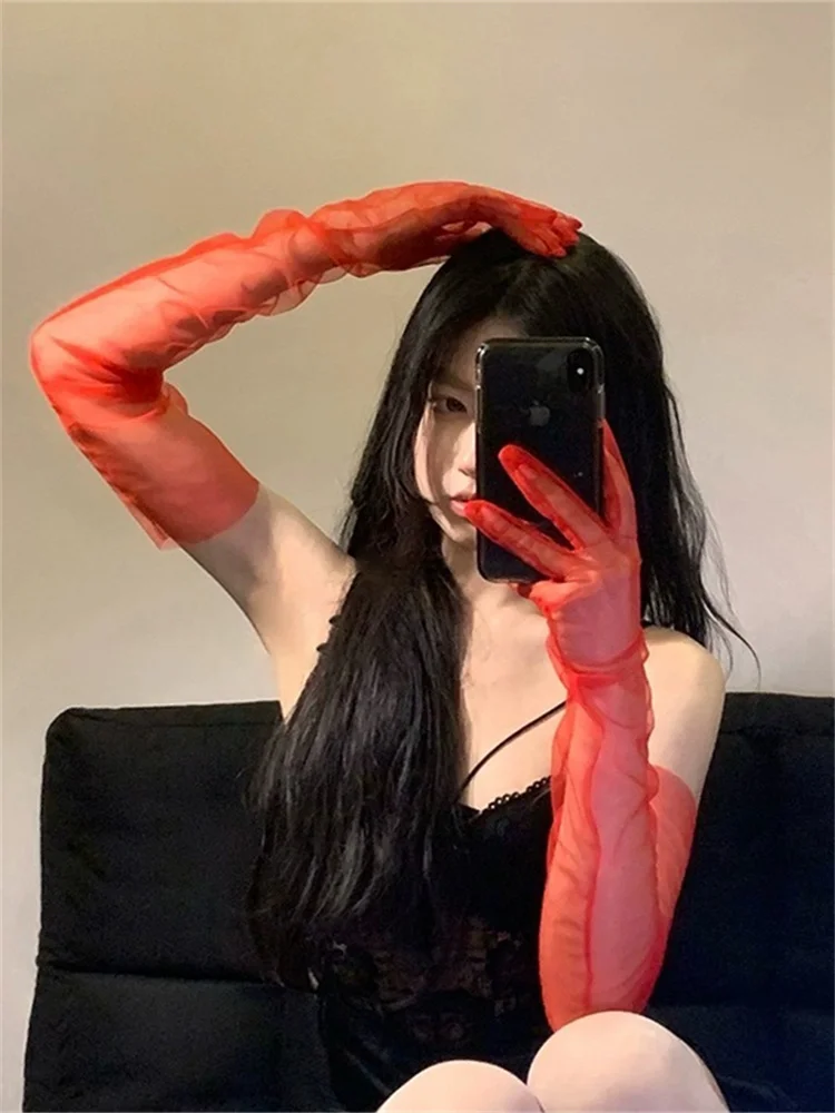 Halloween Gothic Long Nails Cosplay Gloves Funny Festival Witch Cosplay Costume Party Scary Props Black Mitten Gloves With Claws cosplay gloves