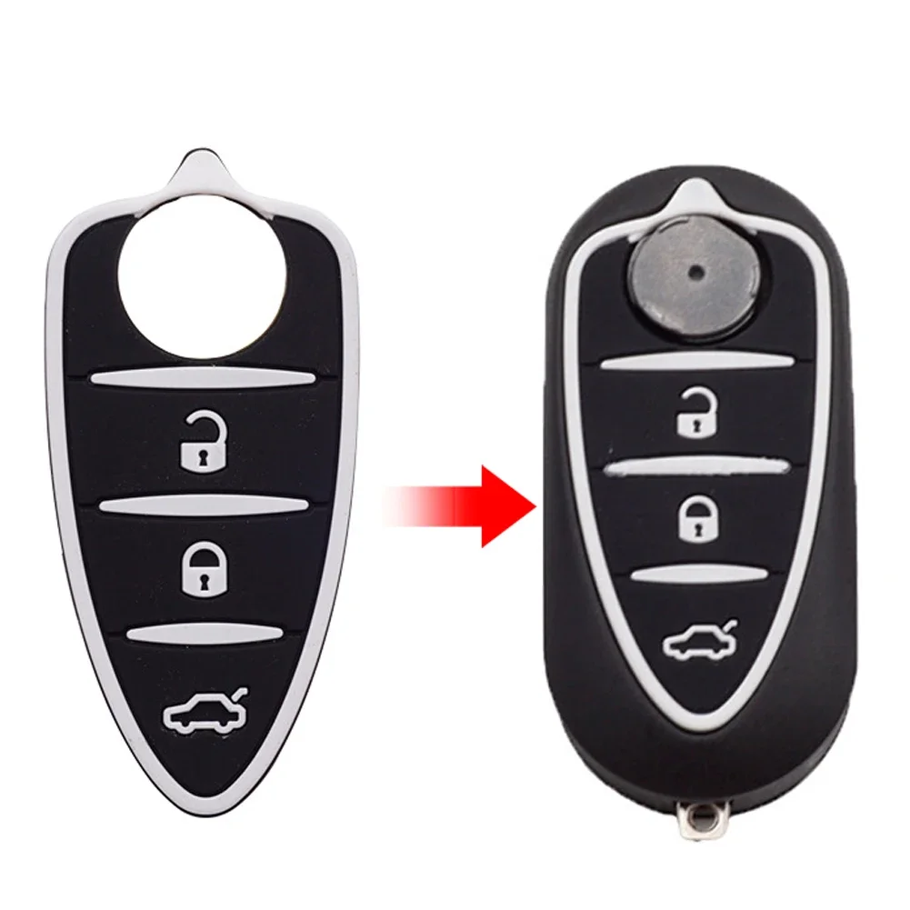 Multicolor 3-Button Car Remote Key Shell Pad - Stylish Accessories