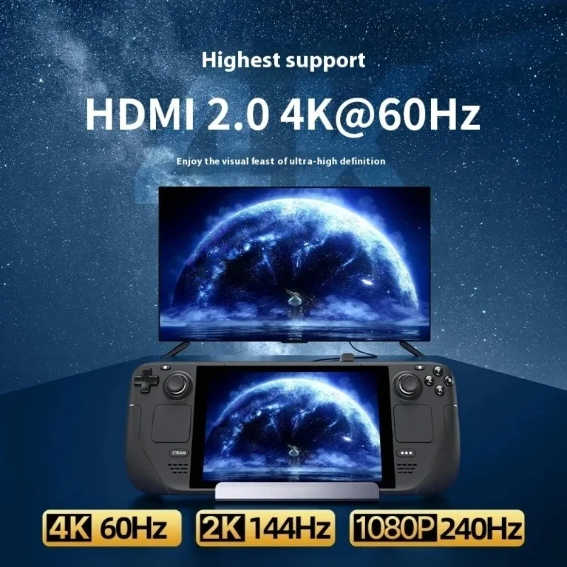 스팀덱 OLED/ROG 알리 휴대용 게임 콘솔용 스테이션 고속 USB C 허브 맞춤형 게임 액세서리 선물