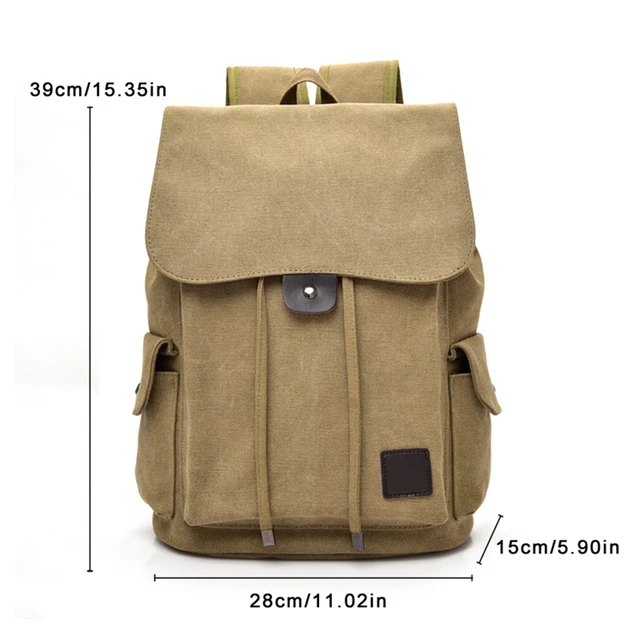 New High Quality Canvas Men Backpack Large Shoulder School Bag Rucksack For Boys Travel Fashion Camping Bags Fashion Simple Bags 2