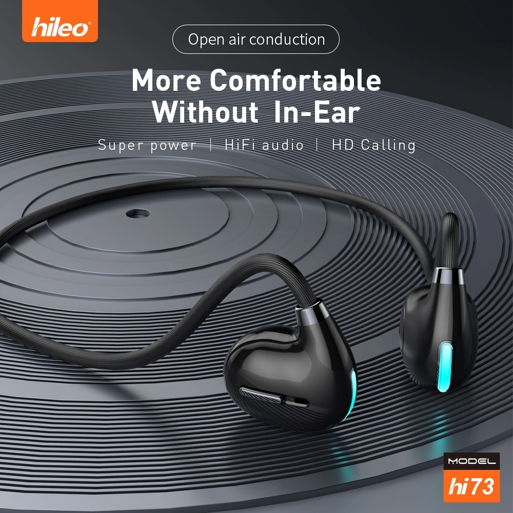 

Hileo Hi73 Blutooth Headset Wireless Headphones Bluetooth 5.3 Hifi Stereo Earphones Sports Waterproof TWS Noise Reductio Earbuds