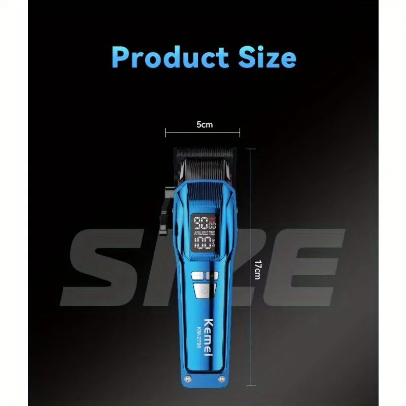 KEMEI KM-2796 Hair Salon Hair Clipper Set Metallurgical Blade Digital Hair Clipper Long lasting Battery Life 3