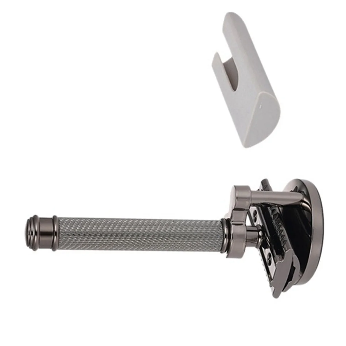 FZFZ Grey Black Adjustable Double Edge Classic Safety Man Shaving with Base Cutter Cover