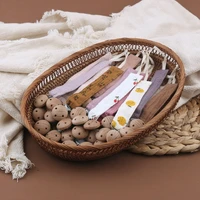 Attache-tétine en coton doux pour bébé, chaîne sucette, support mamelon pour mamelons, jouet factice, Clip factice, cadeau 2