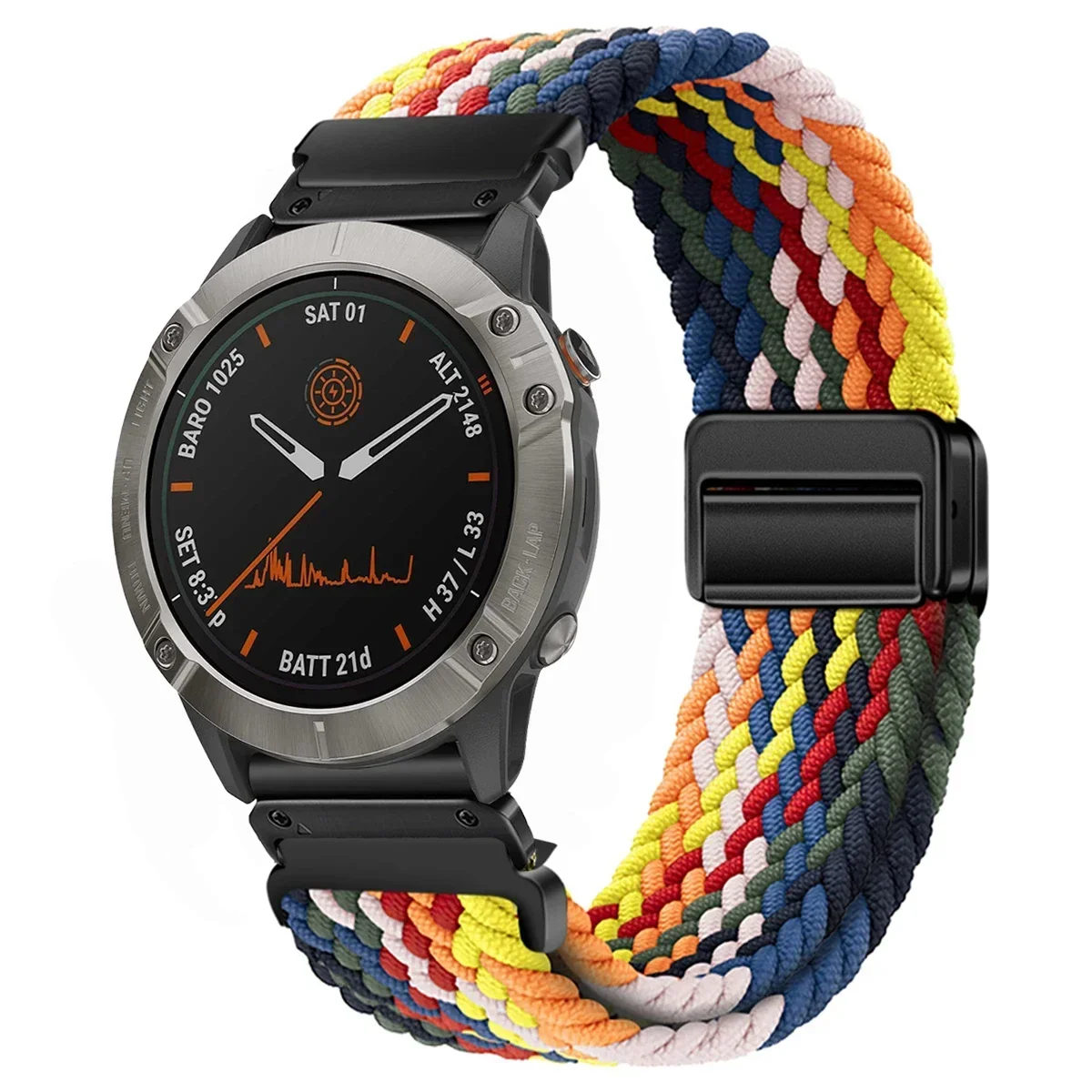 Enhanced Nylon QuickFit Smartwatch Strap - Universal 22/26mm Wristband