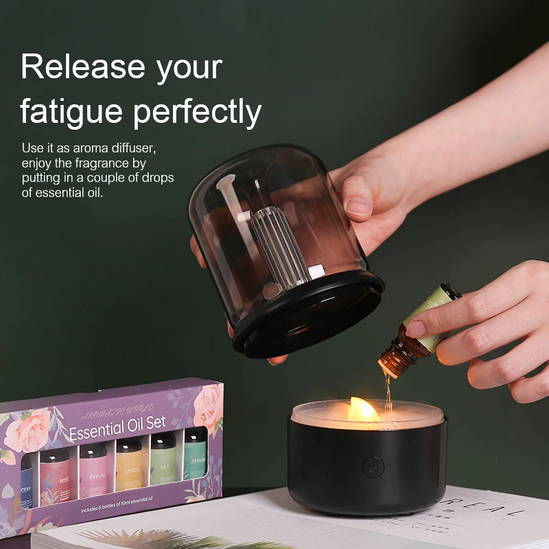 KINSCOTER Mini-Arzneimittel-Diffusor USB-Luftbefeuchter mit ätherischen Ölen, Nachtlicht und Kaltvernebelungs-Sprühgerät für Herren_voghion.com