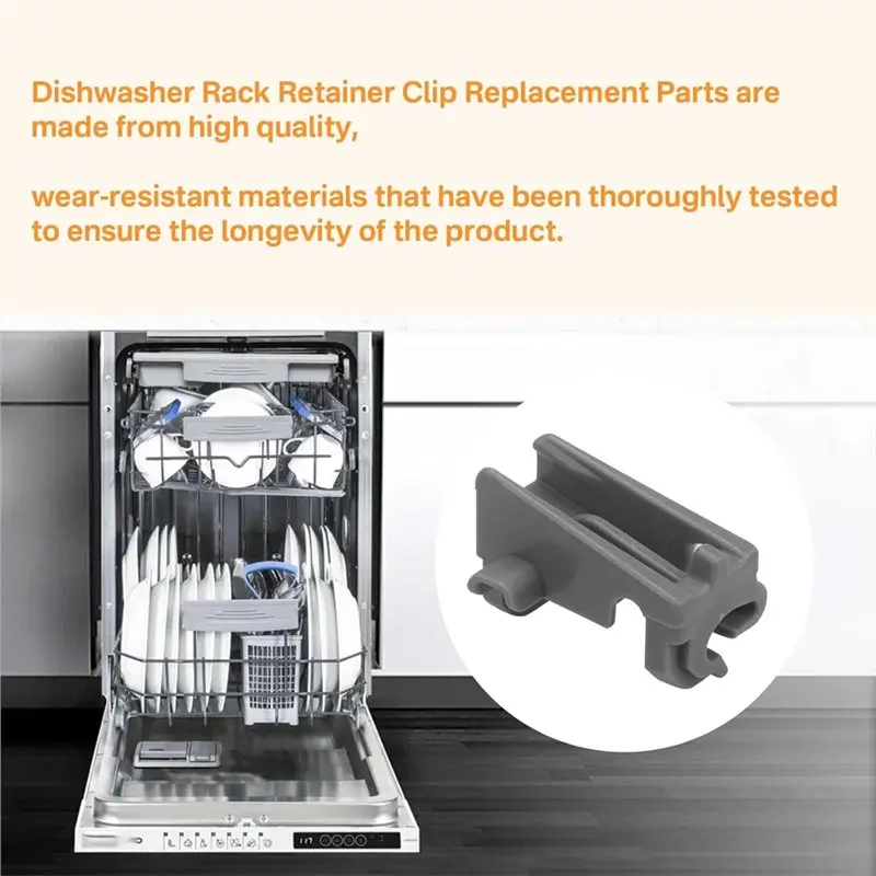 【NEW A39M】 For Dishwasher Replacement Parts- Dishwasher Lower Rack Holders Tine Row Clips Fixing Clips 1PCS MEG64438801 00611 4