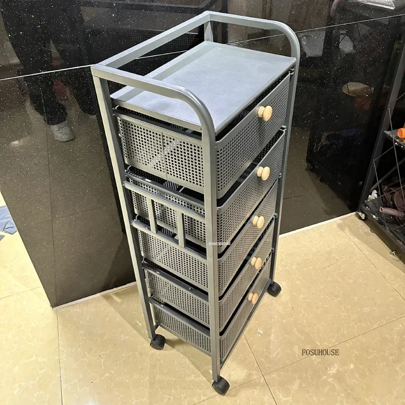 Drawer Type Fruit Basket Kitchen Trolleys Floor Storage Vegetable Rack Organizers Trolleys Multifunctional Rack Auxiliary Cart