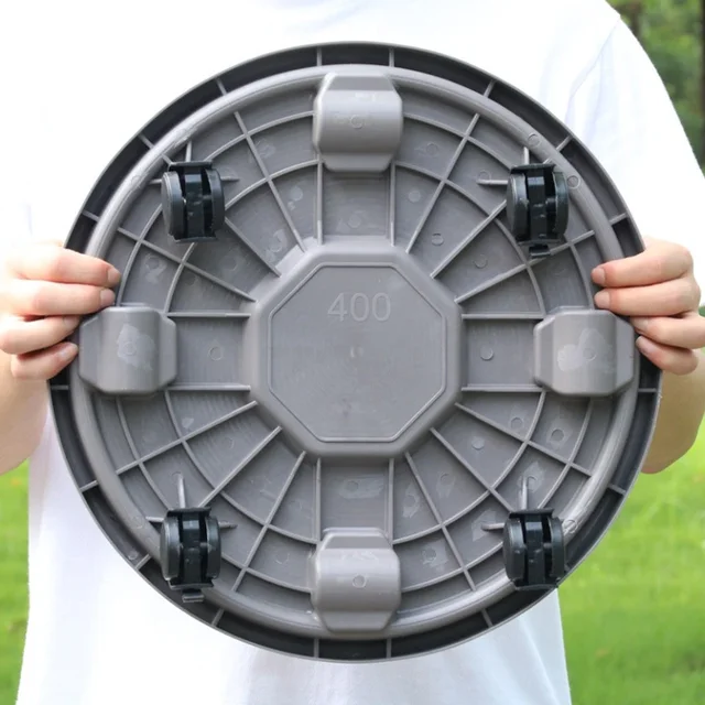 Universal Flower Pot Wheels Round Plastic Tray Heavy Duty Flower Pot Rack Plant Movable Rolling Potted Plant Stand With Rollers 4