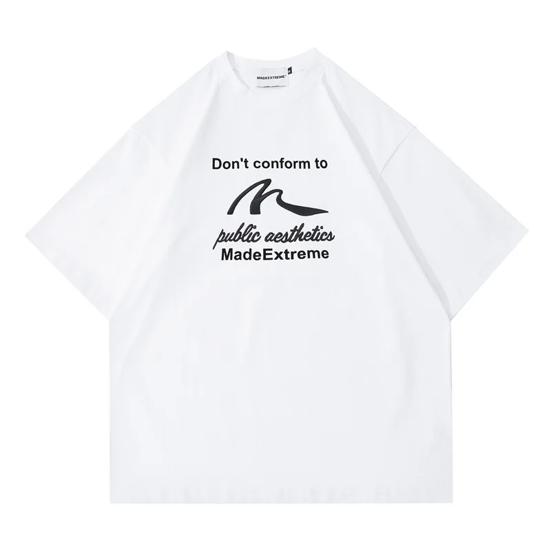 

Harajuku Oversized Tshirt Streetwear Hip Hop Three-dimensional Letter T Shirts 2023 Fashion Summer Casual Loose Cotton Tops