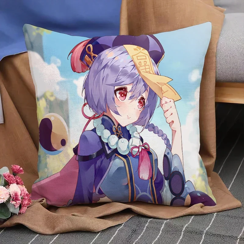 

Pilow Cases Genshin Impact Decorative Pillowcases For Pillows 45x45 Fall Decor Pillowcase Cushion Cover 45*45 Anime Pillow Sofa