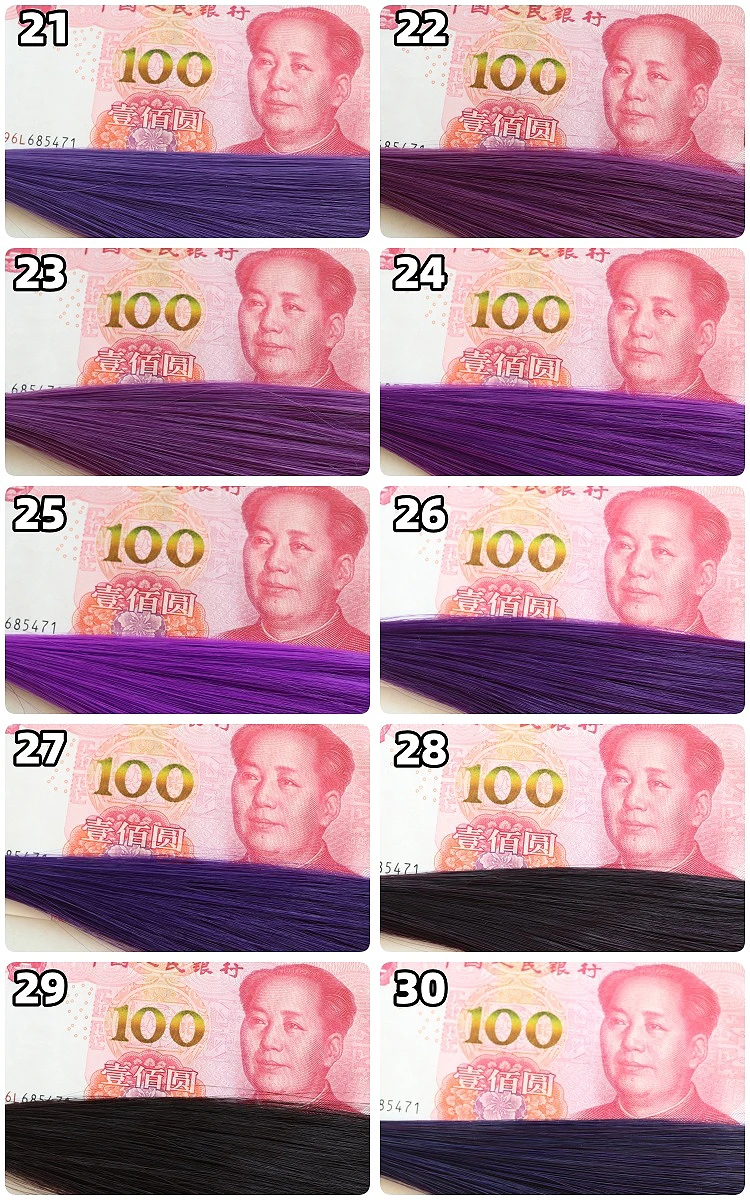 Cosplay Perücke 100cm Lila mit Pony, 500g, Hitzebeständig, Synthetic Hair 8