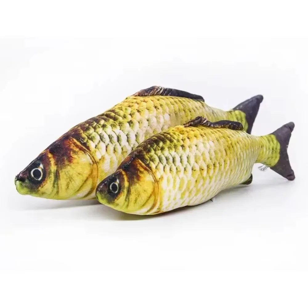 Plush Toys 1Pc Fish Plush Doll 3D Carp Throw Doll Toy Fish Shape Sleeping Pillow Catnip Toy