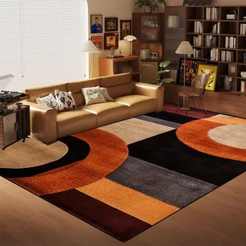 Nordic Multi Color Living Room Carpet Modern Geometry Sofa Coffee Table Rug Home Decor Bedroom Bedside Soft Floor Mats Non-slip