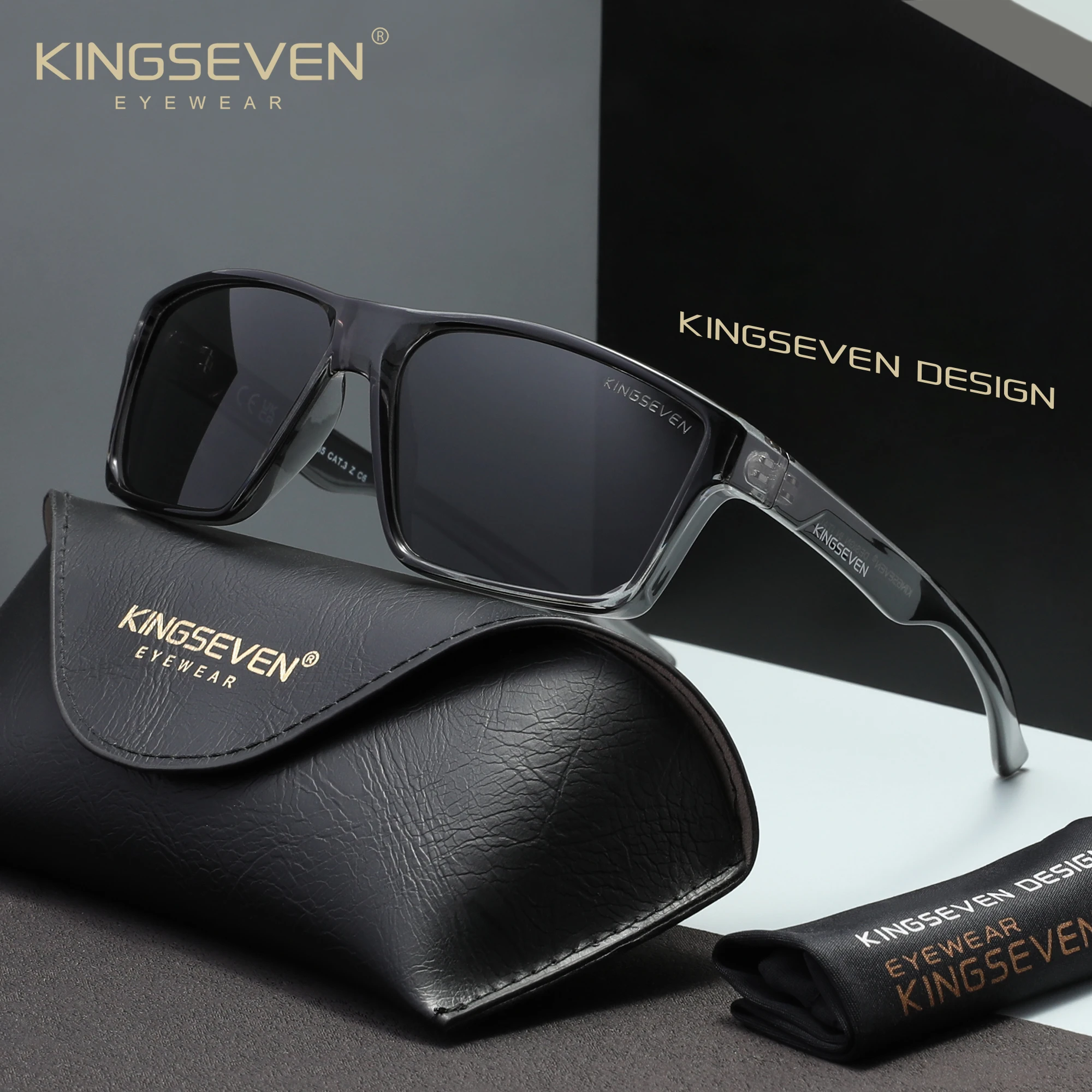 정품 KINGSEVEN 브랜드 여성 남성 편광 선글라스 UV400 보호 패션 안경 야외 스포츠 안경