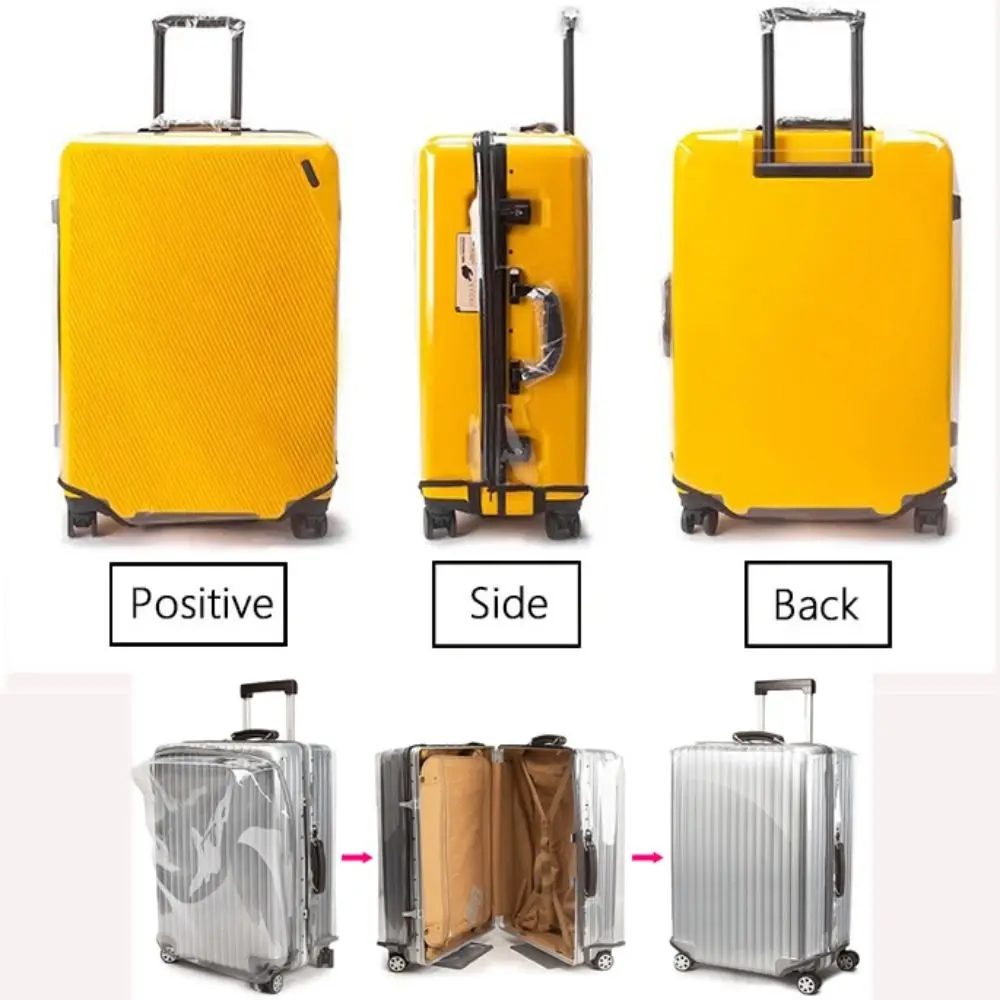 PVC Transparent Suitcase Cover No Disassembly Required Wear-resistant Dustproof Luggage Cover Waterproof Travel Accessories 3