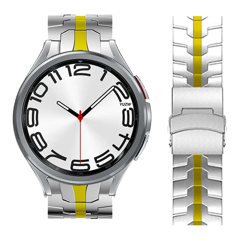 

No Gaps Metal Strap For Samsung Galaxy Watch Band 6 5 4 40mm 44mm Watch6 4 Classic 43mm 47mm Curved end Stainless Steel Bracelet