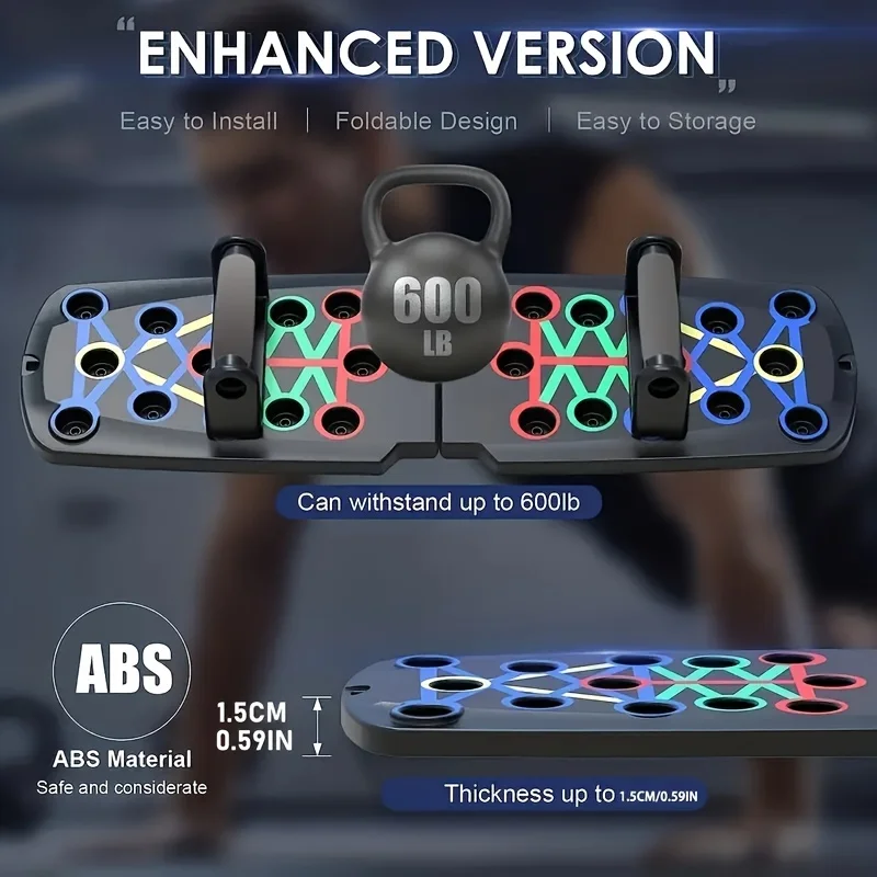 Portable Multifunctional Push-up Board Strengthen Chest & Abs Durable Design Versatile Workout Equipment Home Gym Body Tonin folding push up board push up board
