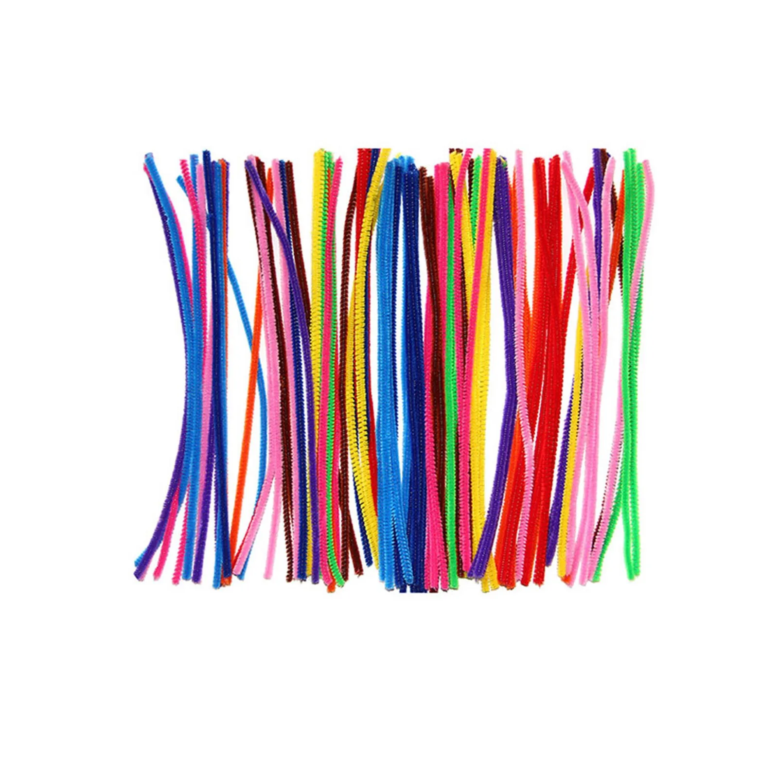New 100pcs Multicolor Mixed Plush Iron Wire Flexible Flocking Craft Sticks  Pipe Cleaner Creativity Developing Kids Diy Toys - Diy Craft Supplies -  AliExpress
