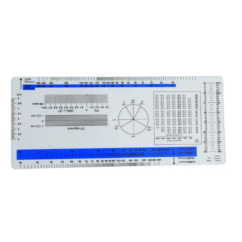 ECG Ruler ECG Student Pocket Reference Guide Electrocardiogram Ruler Cardiogram Transparent Soft Heart Rate