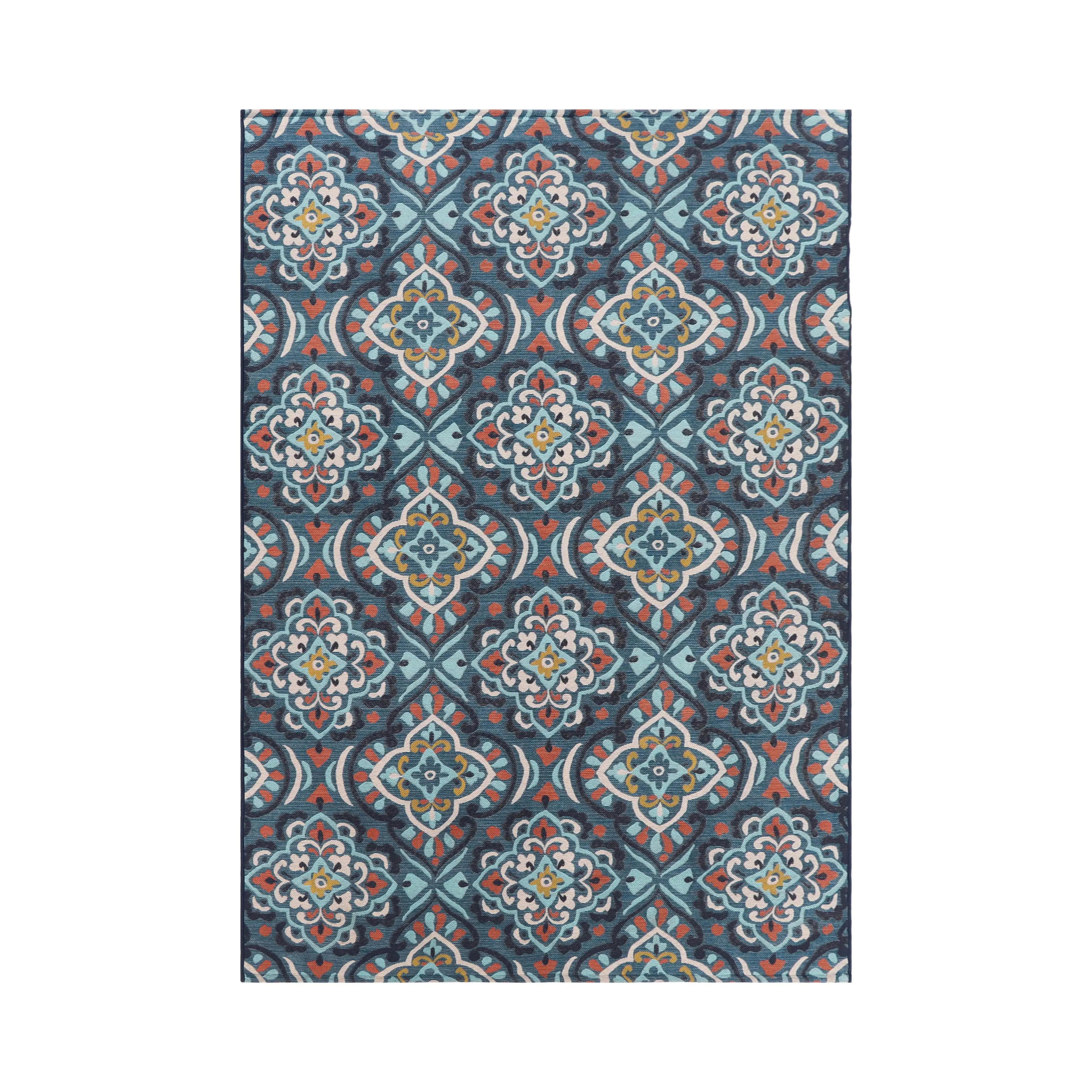 

Better Homes & Gardens - Blue Medallion Outdoor Rug - 6"X9"