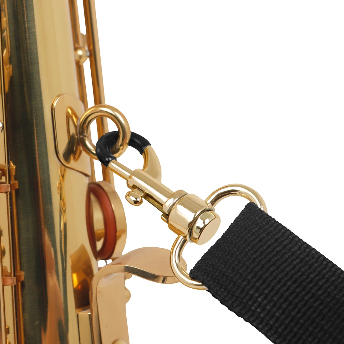 Deluxe Adjustable Saxophone Neck Strap with Chrome-Plated Hook